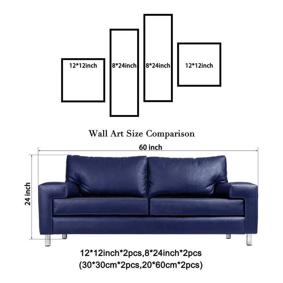 Hand-Painted Floral Canvas Wall Art