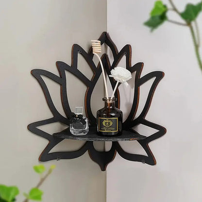 Lotus Wall-Mounted Corner Shelf