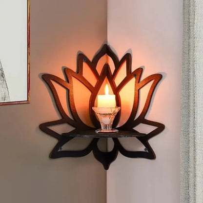 Lotus Wall-Mounted Corner Shelf