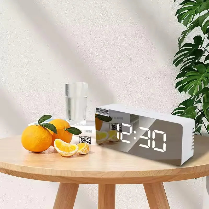 Digital LED Mirror Table Clock