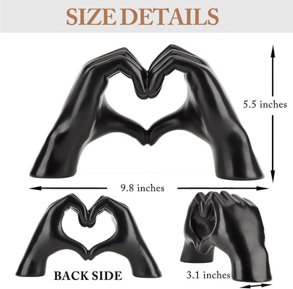 Romantic Heart Hands Sculpture for Home Decor