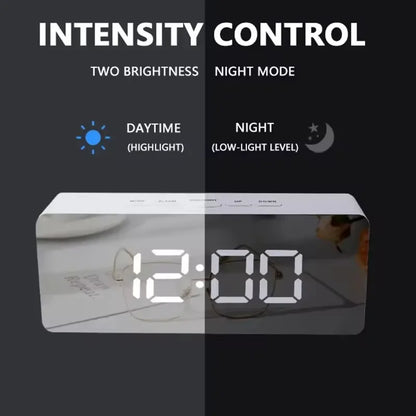 Digital LED Mirror Table Clock