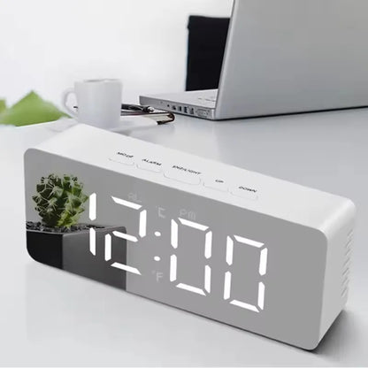 Digital LED Mirror Table Clock