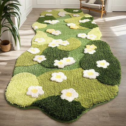 Nordic Style Fluffy 3D Forest Rug