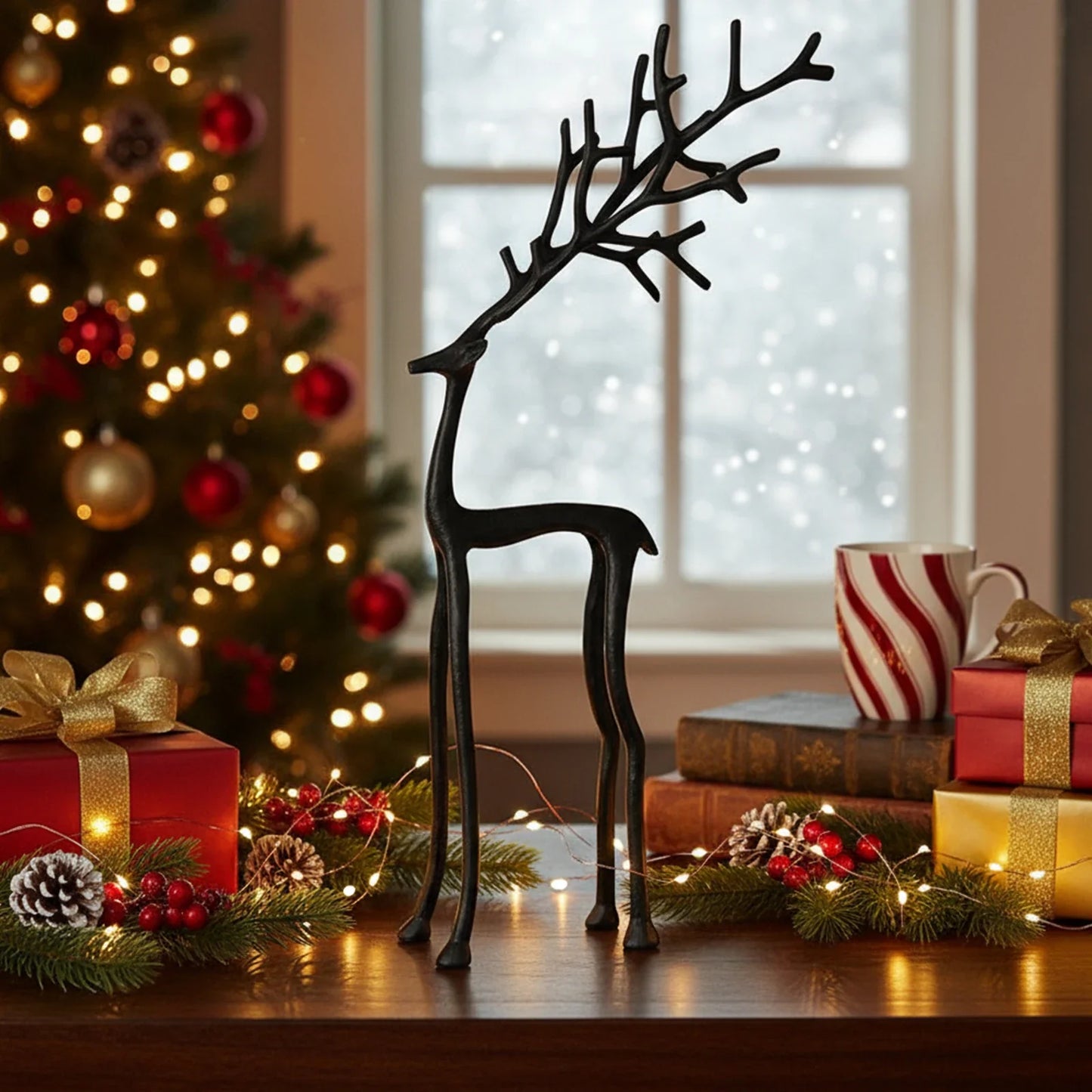 Modern Minimalist Reindeer Table Decor