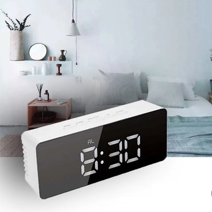 Digital LED Mirror Table Clock
