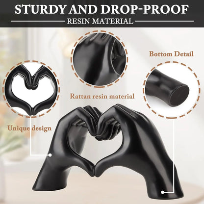 Romantic Heart Hands Sculpture for Home Decor